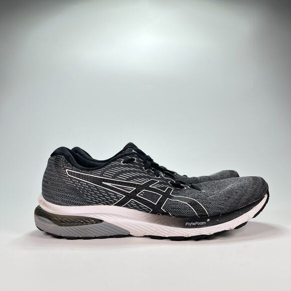 ASICS GEL Cumulus 22 Black Gray Low Top Athletic Running Shoes Men's Size 12 - Picture 1 of 10